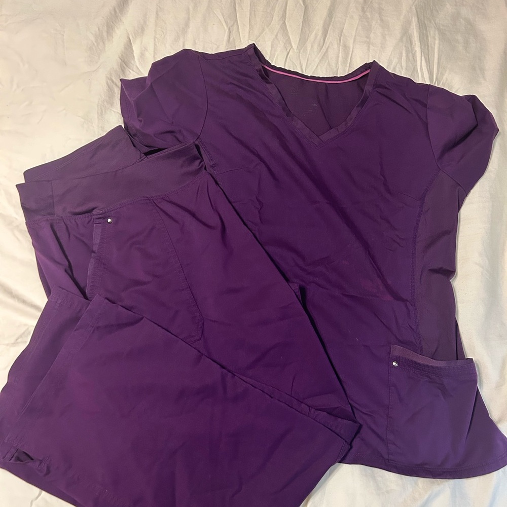 Eggplant Healing Hands Scrub Set-XL